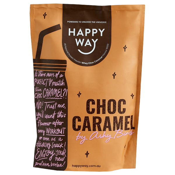 Ashy Bines Choc Caramel Whey Protein Powder - 500g