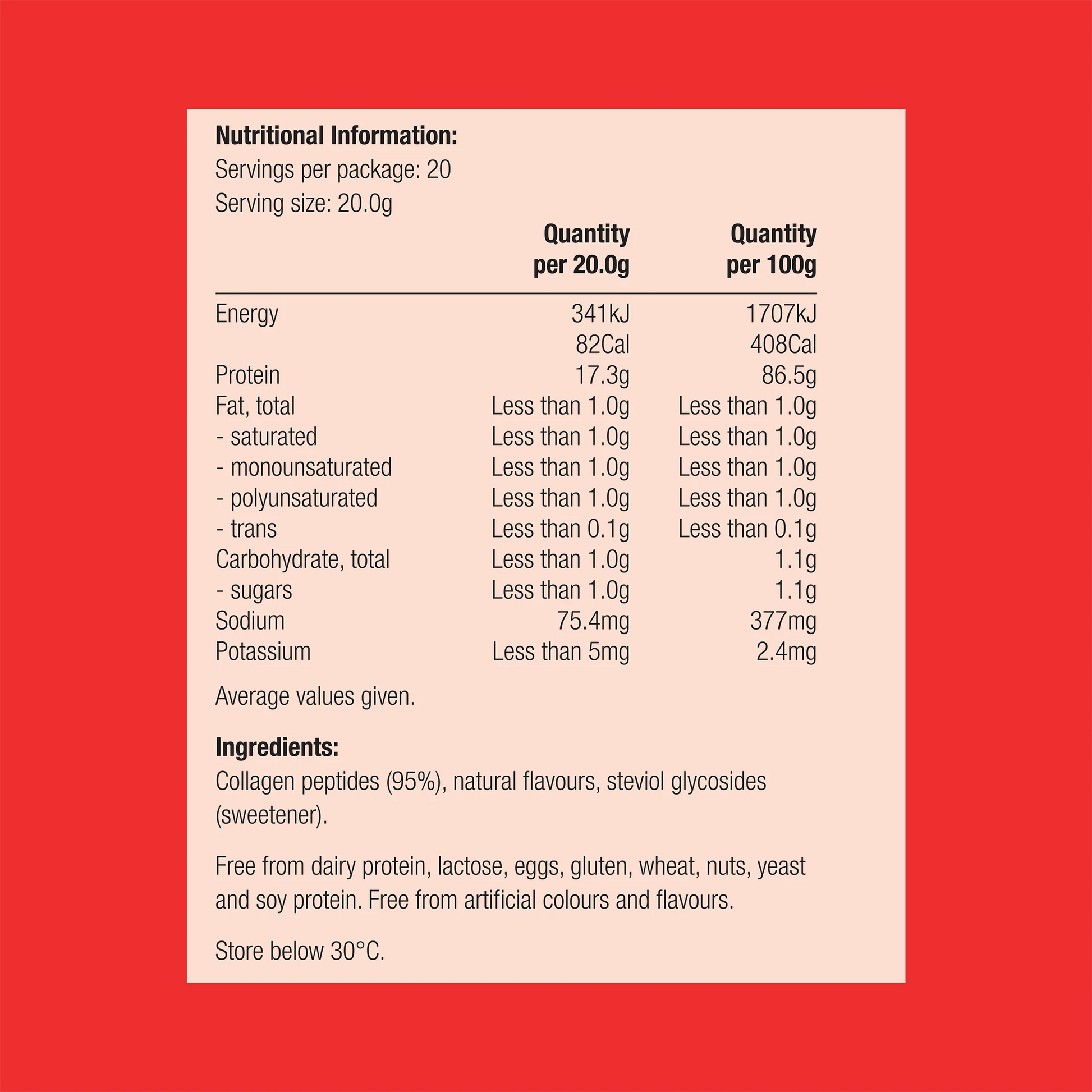 BioPure Collagen Protein Neutral 400g Powder