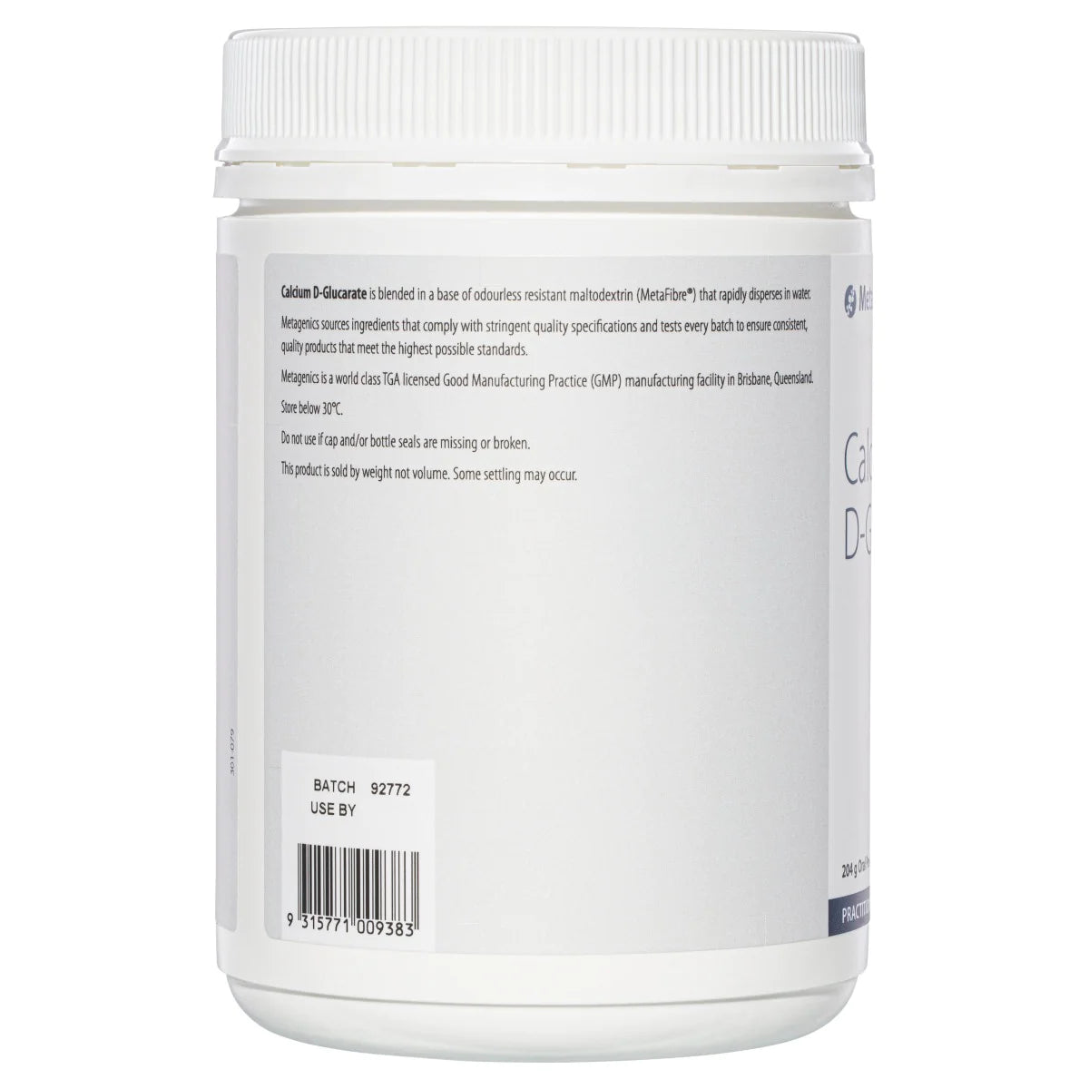 Calcium D-Glucarate 204 g (Extemporaneous Compounding Nutrient)