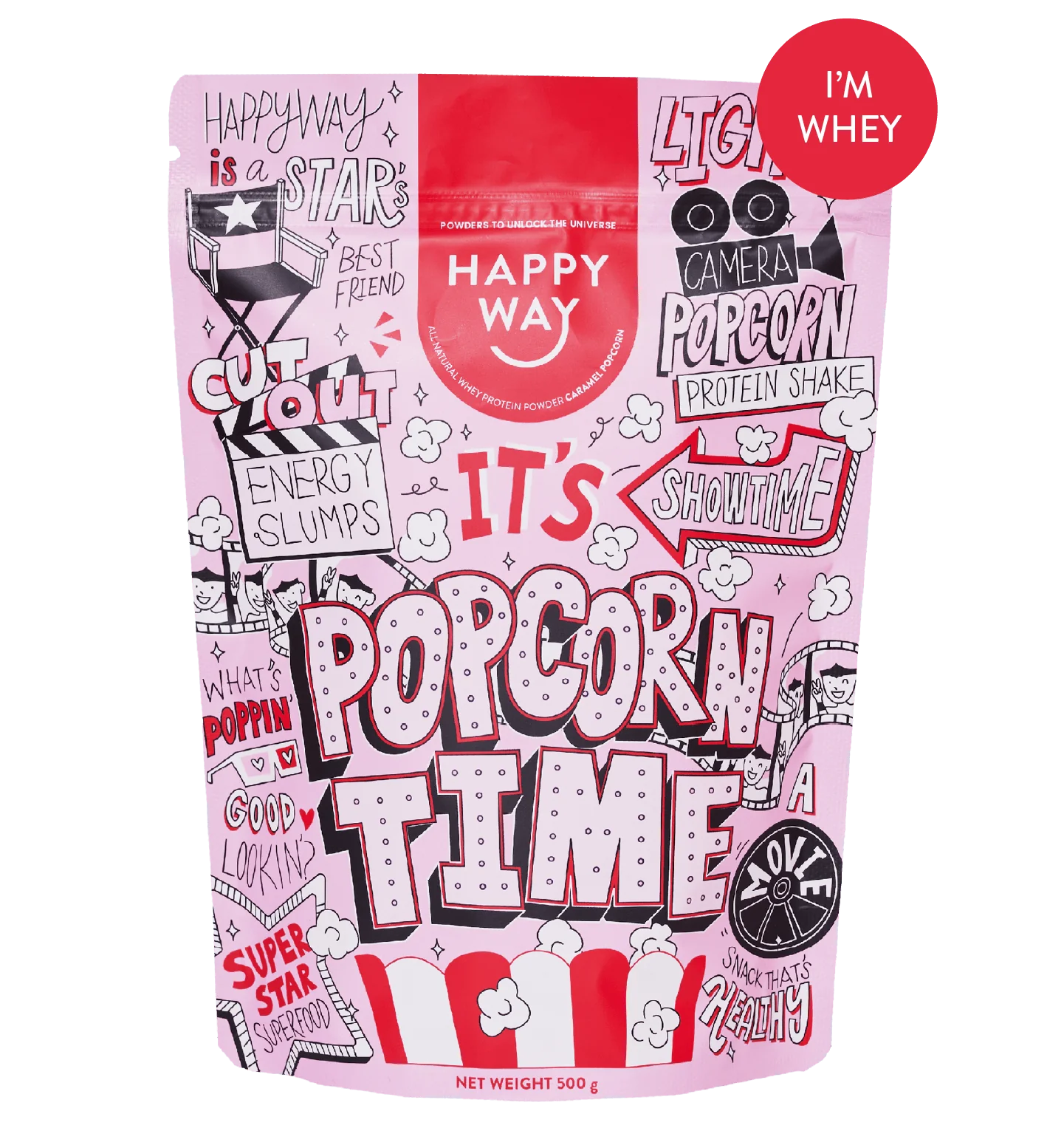 Caramel Popcorn Whey Protein Powder - 500g