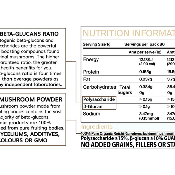 Concentrated Organic Reishi Mushroom Powder