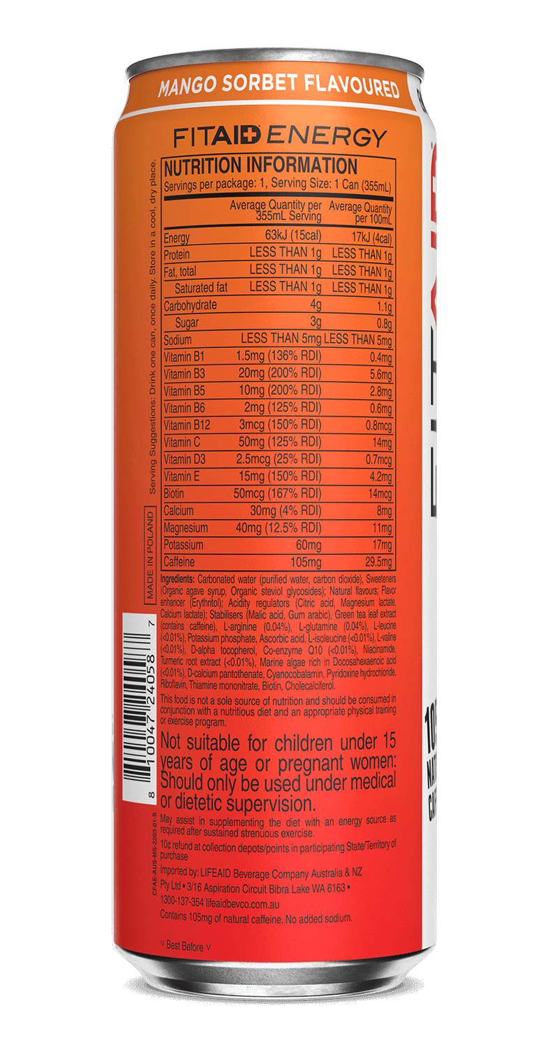 Fitaid Energy (Mango sorbet) Energy+ Sport Recovery