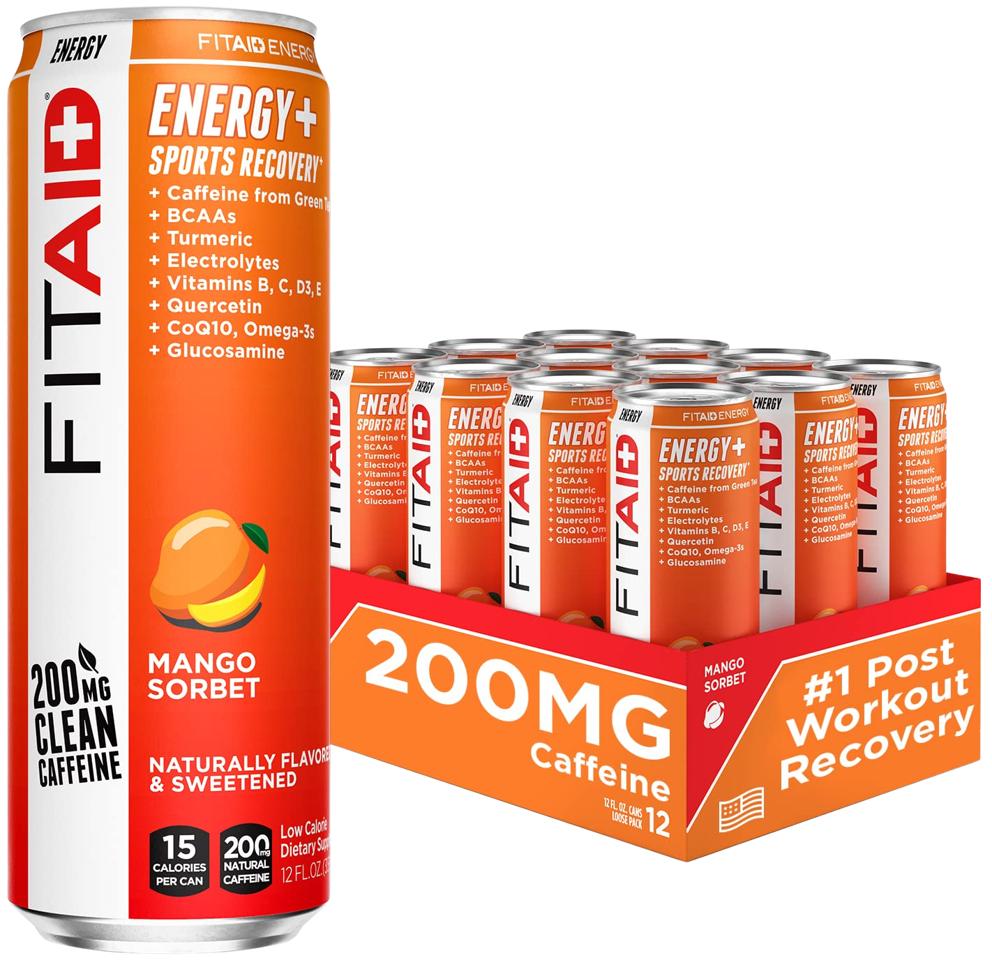 Fitaid Energy - Clean Caffeine from Green Tea + BCAAs + Electrolytes