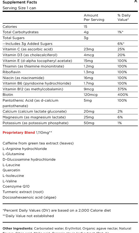 Fitaid Energy - Clean Caffeine from Green Tea + BCAAs + Electrolytes
