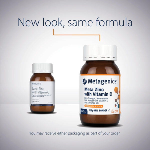 Meta Zinc with Vitamin C Orange flavour 114g oral powder