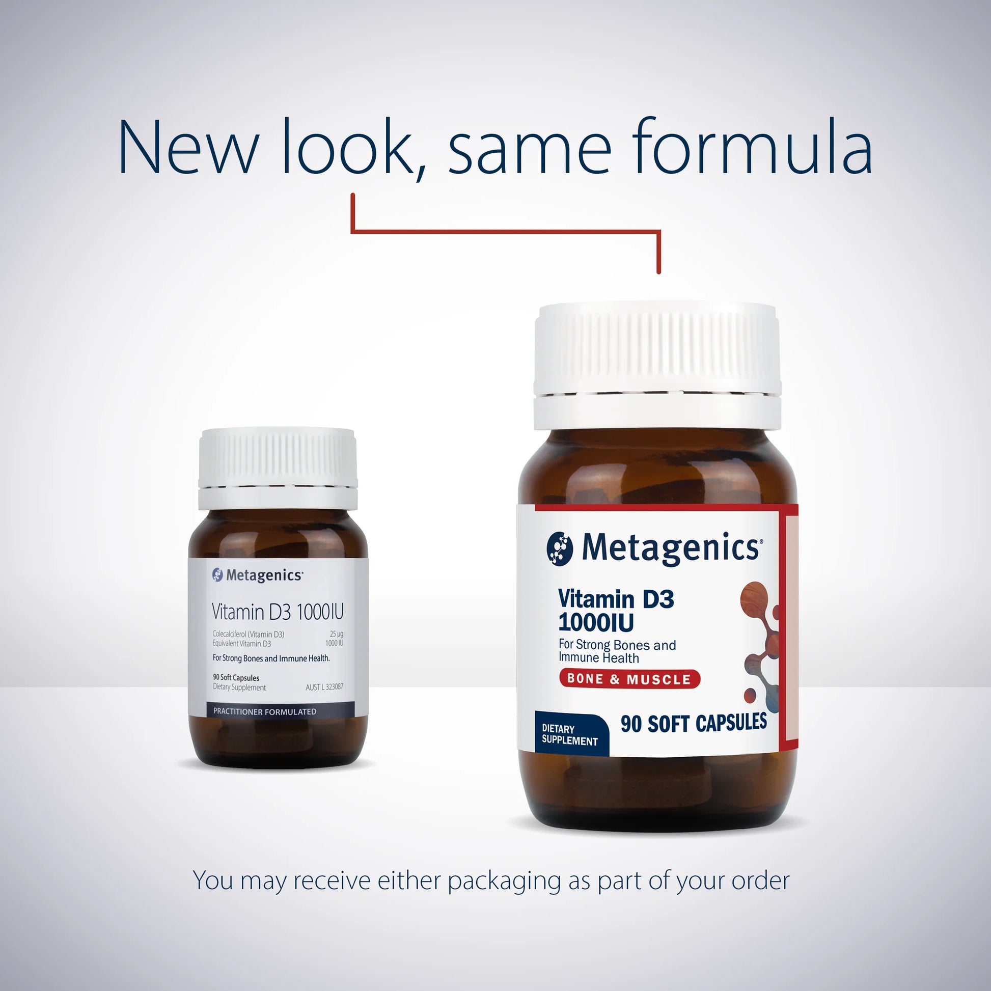 Metagenics Vitamin D3 1000IU 90 capsules