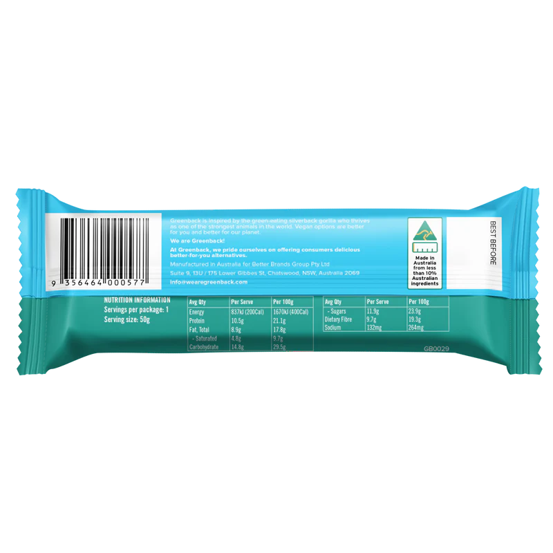 Plant-Based Cookie Dough Protein Bar 50g x 12pk