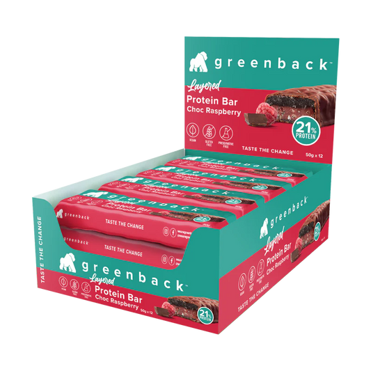 Plant-Based Layered Choc Raspberry Protein Bar 50g x 12pk