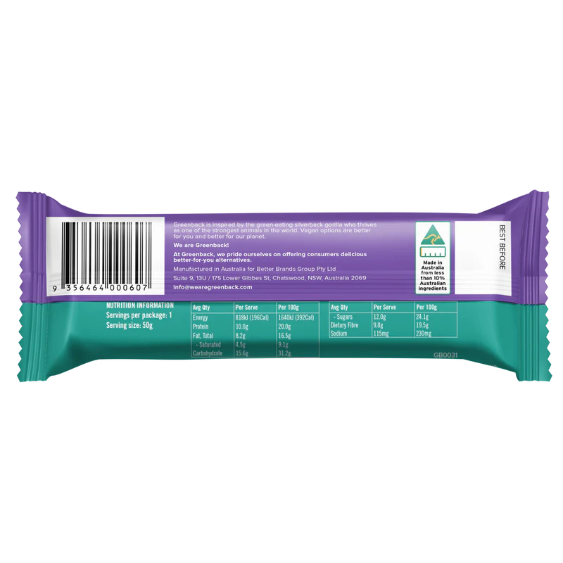 Plant-Based Layered Triple Choc Protein Bar 50g x 12pk