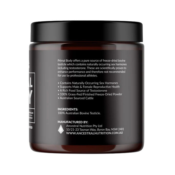 Primal Body - Grass Fed Bovine Testicle Powder