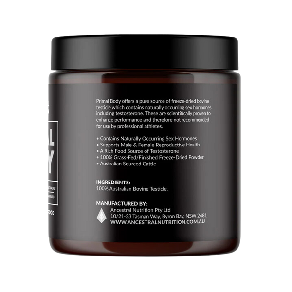 Primal Body - Grass Fed Bovine Testicle Powder