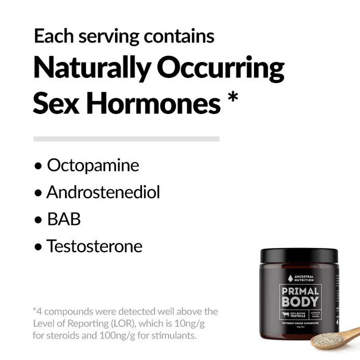 Primal Body - Grass Fed Bovine Testicle Powder