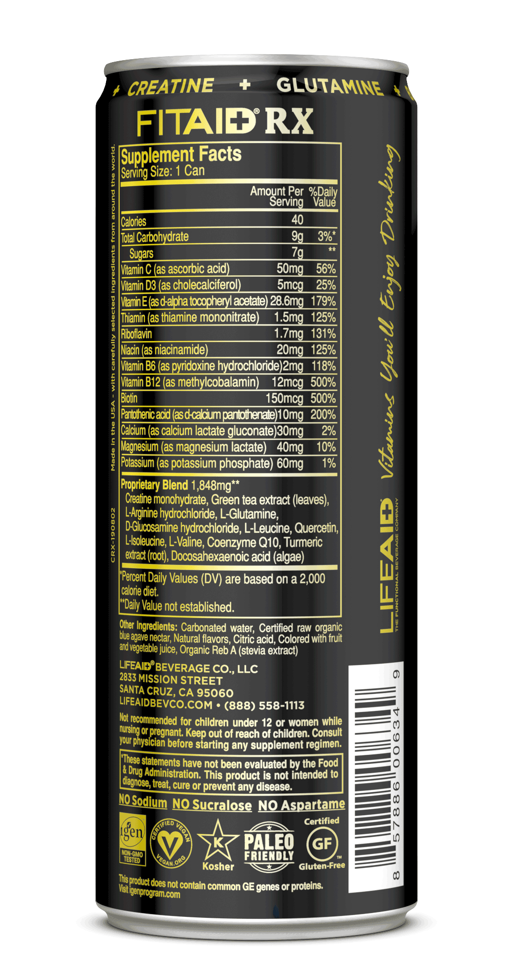 Fitaid RX Creatine - Boosted Creatine + BCAAs + Electrolytes
