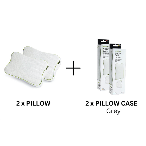 BlackRoll Recovery Pillow Duo Pack | 2X Memory Foam Pillows + Cases