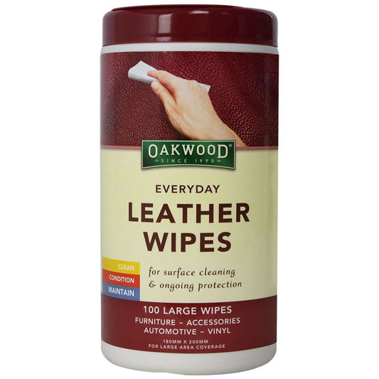 Oakwood Everyday Leather Wipes 100 Pack